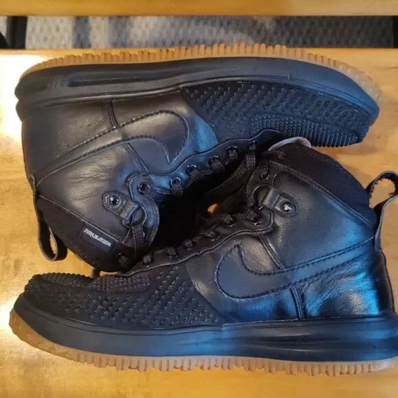 Nike Lunar Force 1 Duckboot black gum sole size 9.5